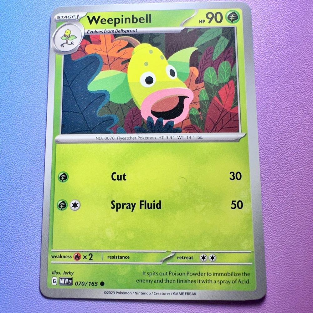 weepinbell - 070/165 (common) — pokemon: 151